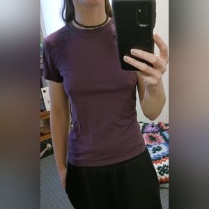 Spiegel Purple Cotton T-Shirt Medium